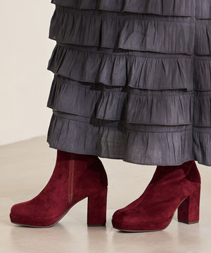 【カタログ掲載アイテム】プラットフォームヒールショートブーツ/51410