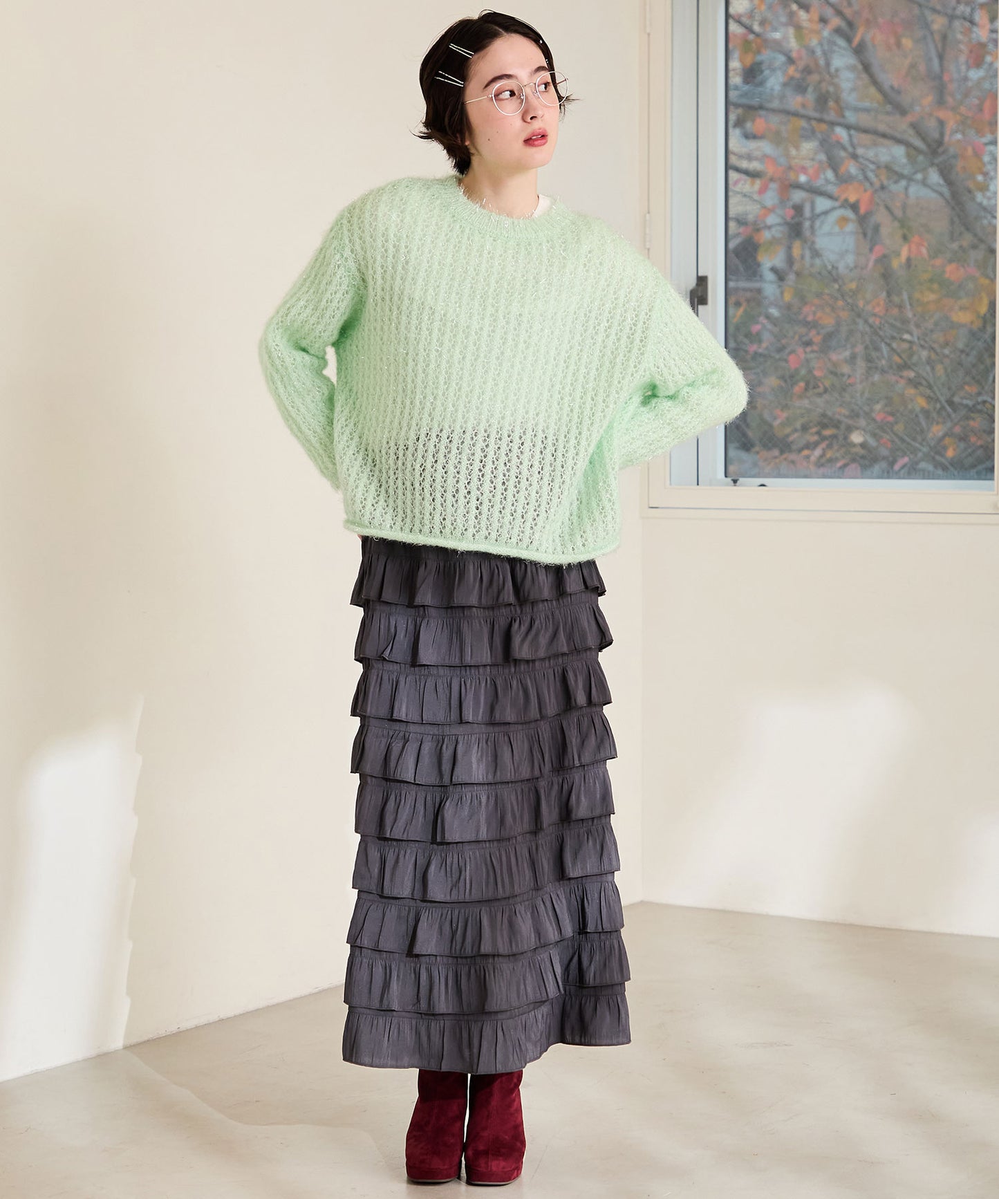 【カタログ掲載アイテム】プラットフォームヒールショートブーツ/51410