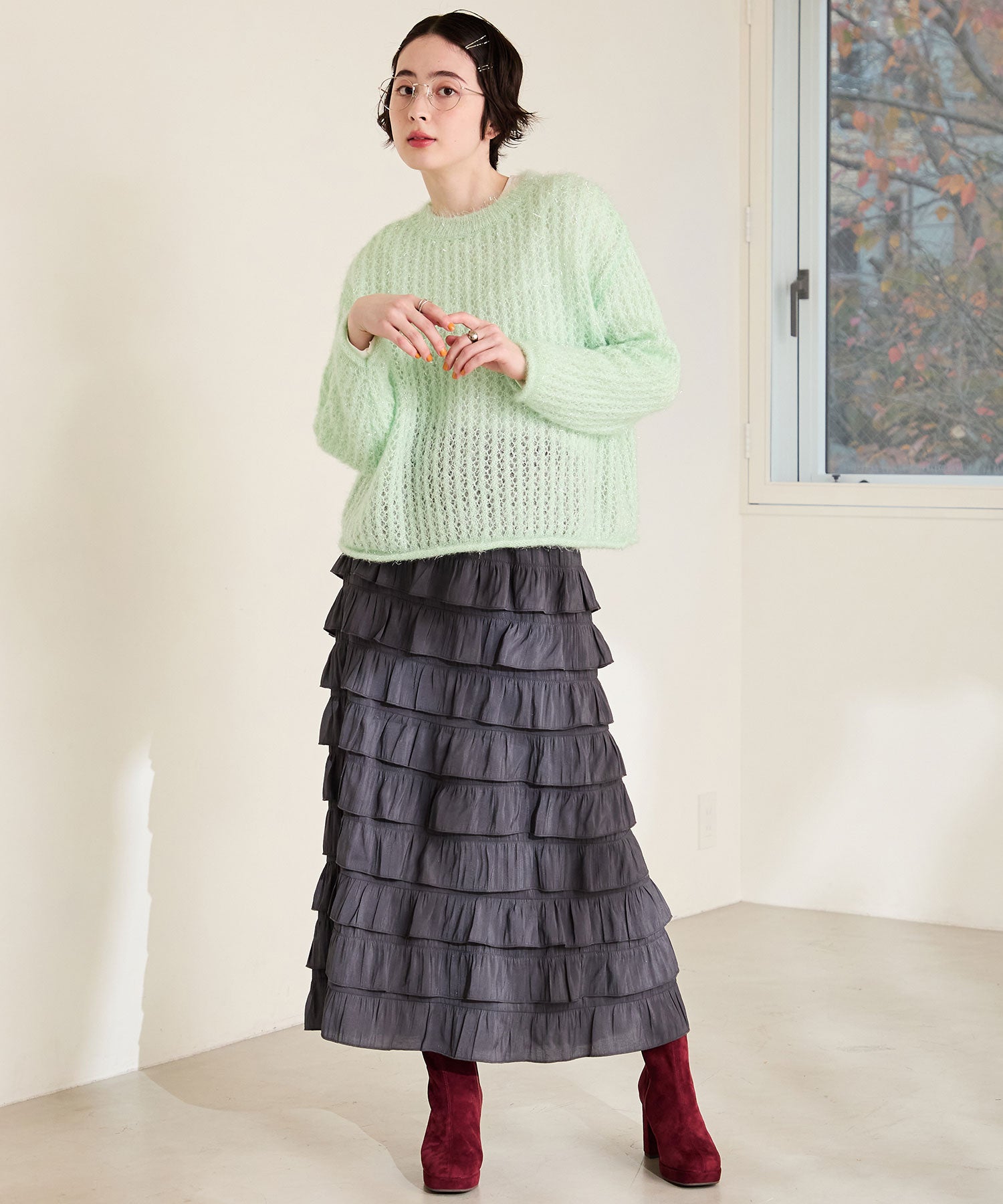 カタログ掲載アイテム】プラットフォームヒールショートブーツ/51410