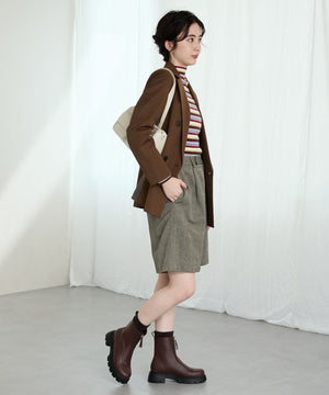 フロントジップショートブーツ/51413