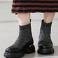 ニットソックスショートブーツ/51416