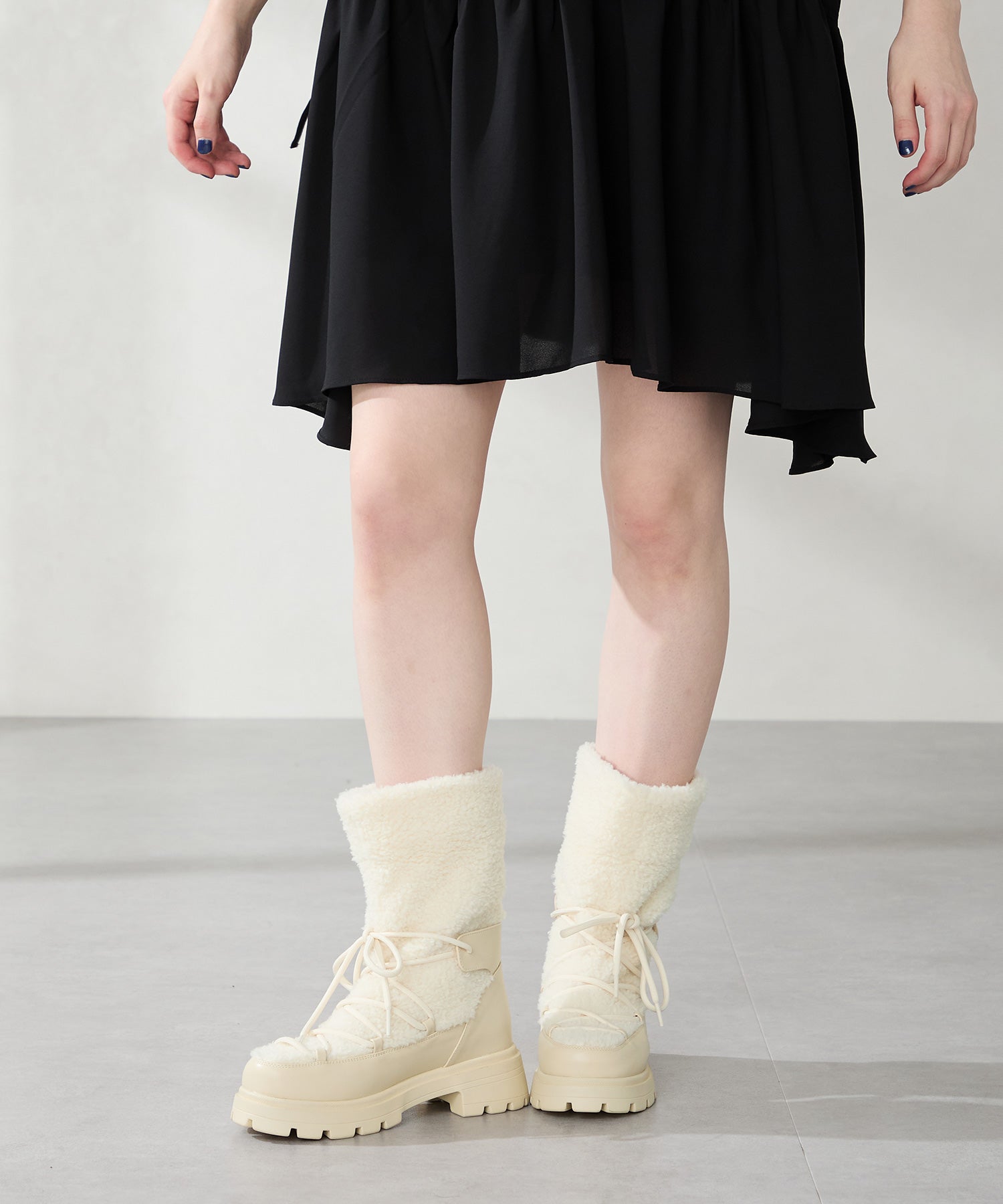 オリエンタルトラフィック（ORiental TRaffic）/【25秋冬新作】ボアレースアップショートブーツ/51419 ボアレースアップショートブーツ/51419 – ORIENTALTRAFFIC