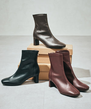 ストレッチヒールバックジップブーツ/51423