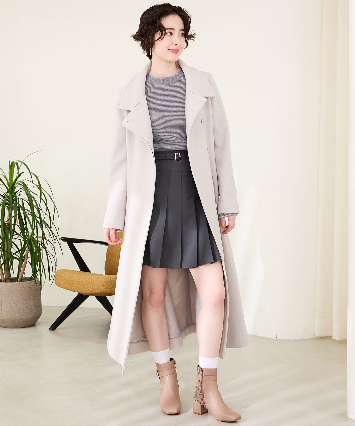 ビジューモチーフ切替ヒールブーツ/51424