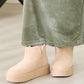 サイドスリット厚底ムートンショートブーツ/51425