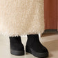 サイドスリット厚底ムートンショートブーツ/51425