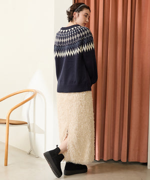 サイドスリット厚底ムートンショートブーツ/51425