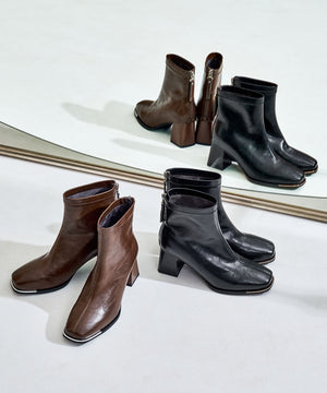 【WEB先行予約/1月上旬発売予定】メタリックトゥパーツヒールショートブーツ/51426