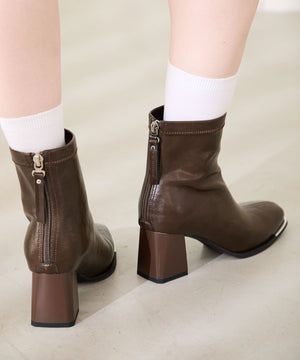 【WEB先行予約/1月上旬発売予定】メタリックトゥパーツヒールショートブーツ/51426