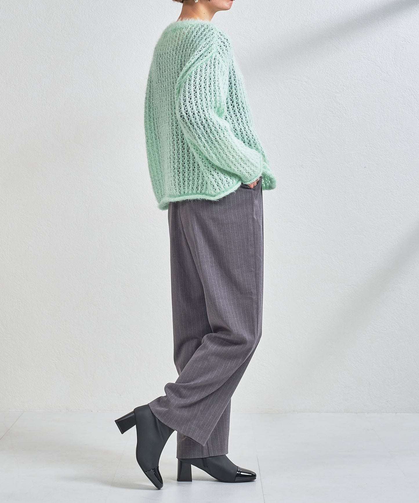 【WEB先行予約/1月上旬発売予定】つま先切替デザインショートブーツ/51427