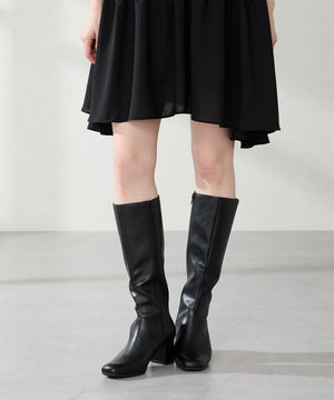 【WEB先行予約/11月中旬発売予定】スクエアトゥチャンキーヒールロングブーツ/51501