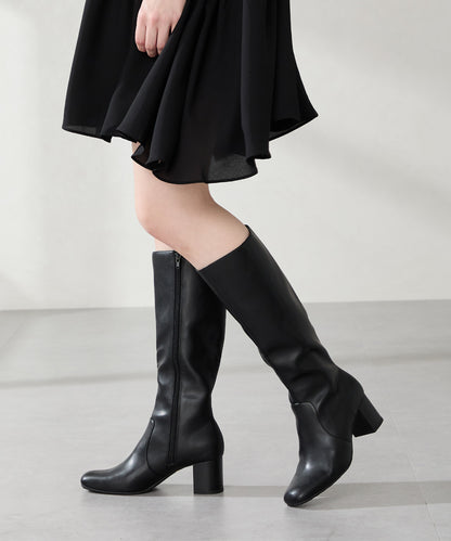 【WEB先行予約/11月中旬発売予定】スクエアトゥチャンキーヒールロングブーツ/51501