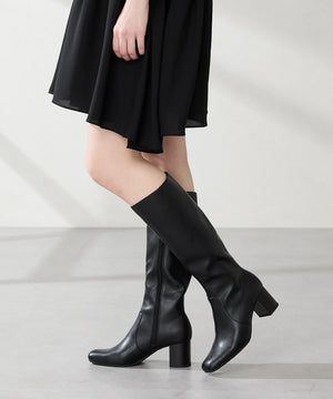 【WEB先行予約/11月中旬発売予定】スクエアトゥチャンキーヒールロングブーツ/51501