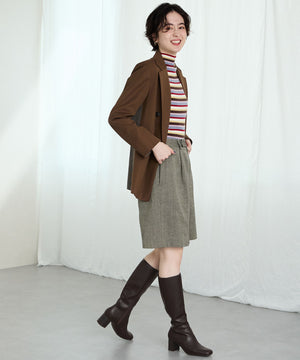 【WEB先行予約/11月中旬発売予定】スクエアトゥチャンキーヒールロングブーツ/51501