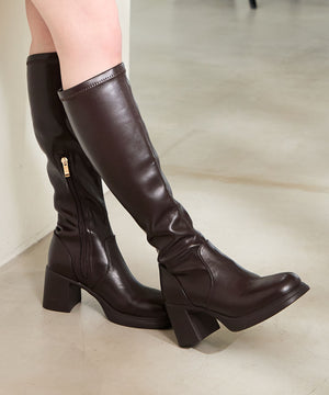 ソフトソールストレッチヒールロングブーツ/51504