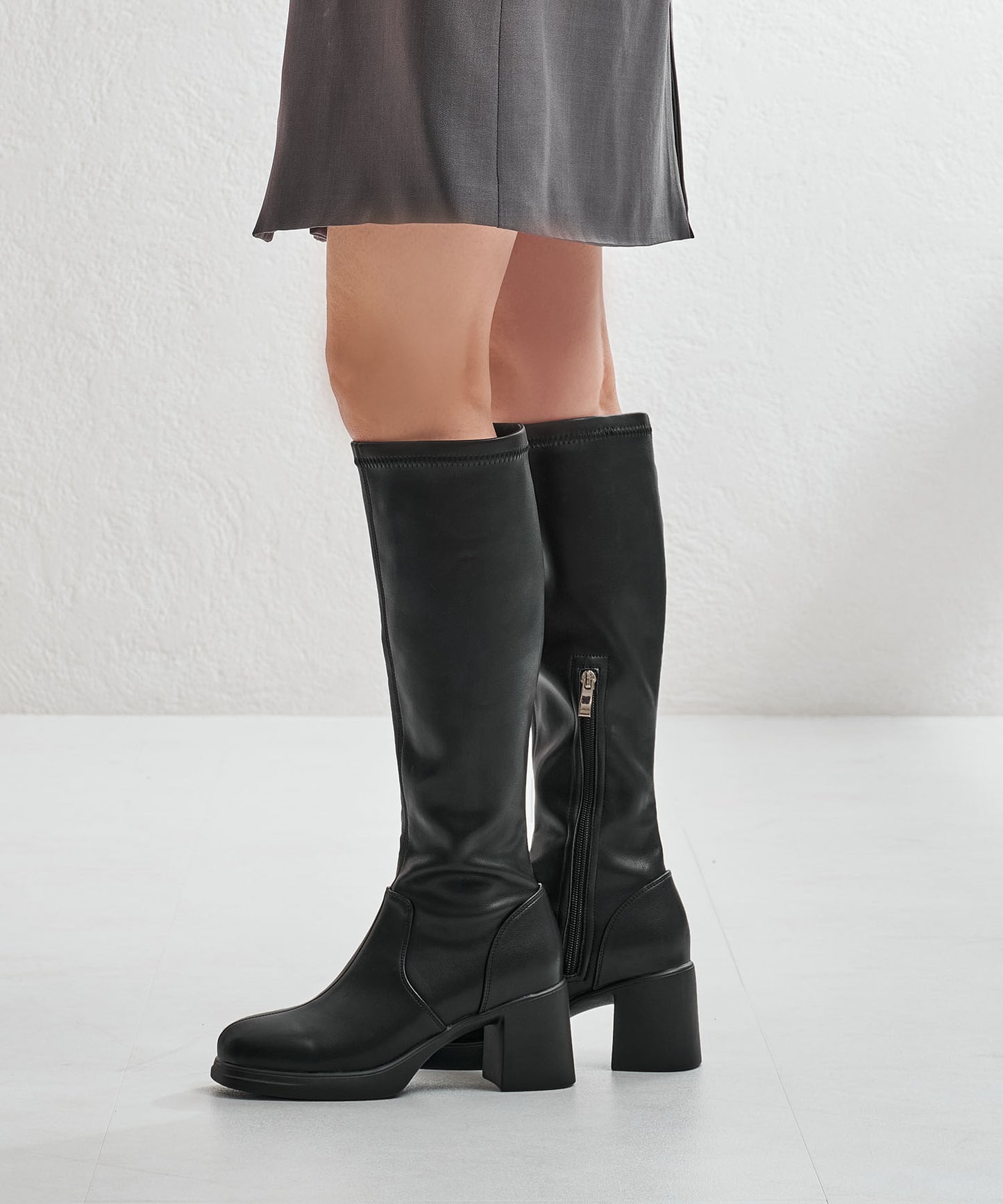 ソフトソールストレッチヒールロングブーツ/51504