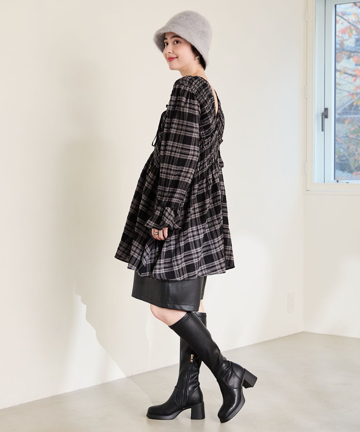 ソフトソールストレッチヒールロングブーツ/51504