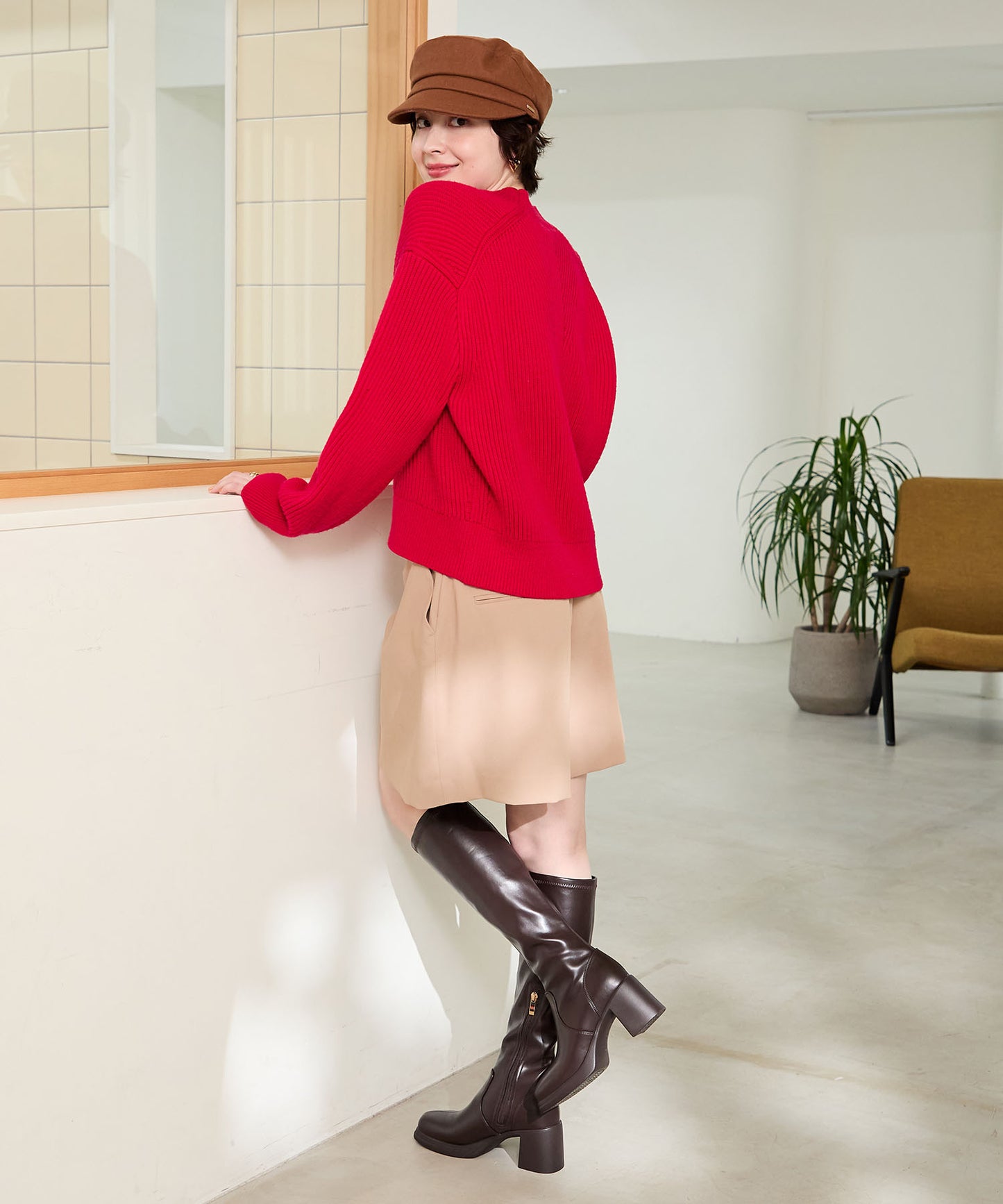 ソフトソールストレッチヒールロングブーツ/51504