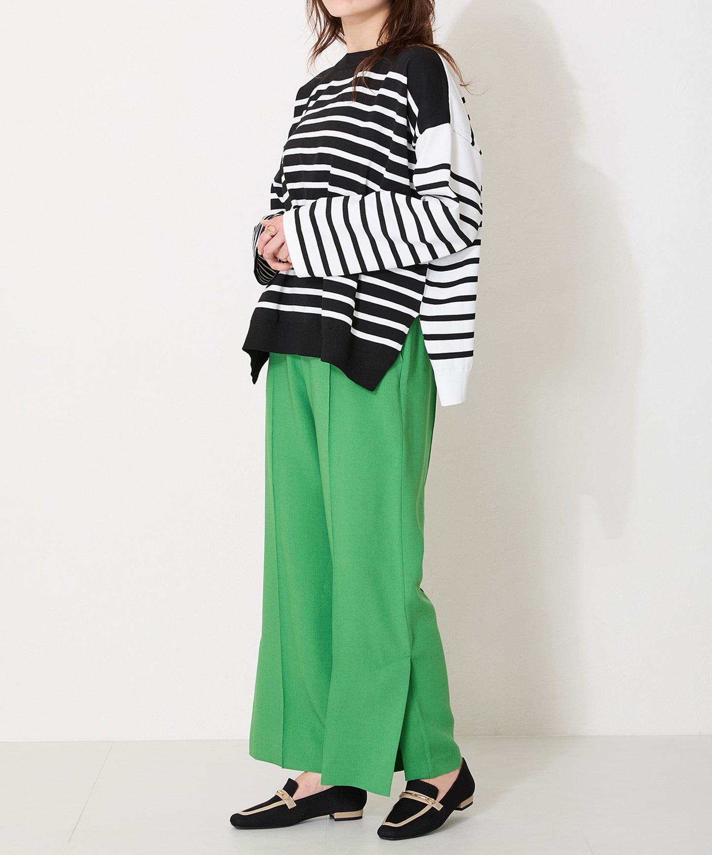 ビットモチーフニットローファー/52102