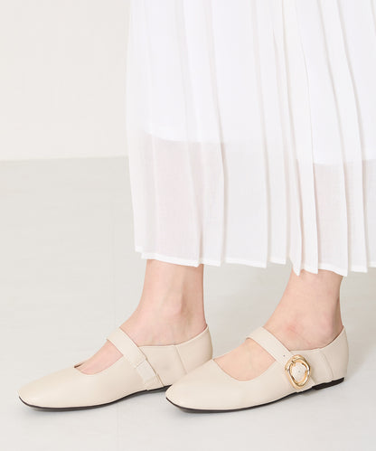 柔らかストラップフラットパンプス/52104