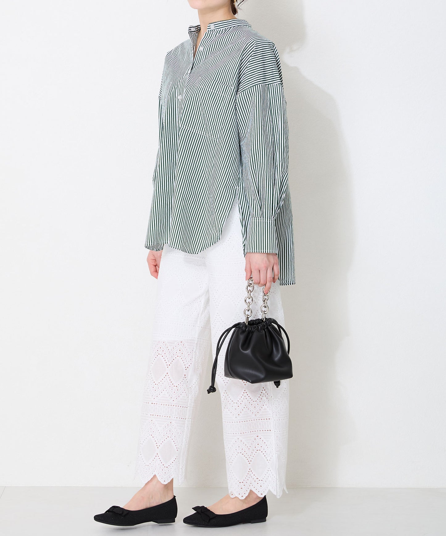 ラメニットリボンパンプス/52106