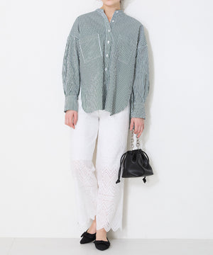 ラメニットリボンパンプス/52106