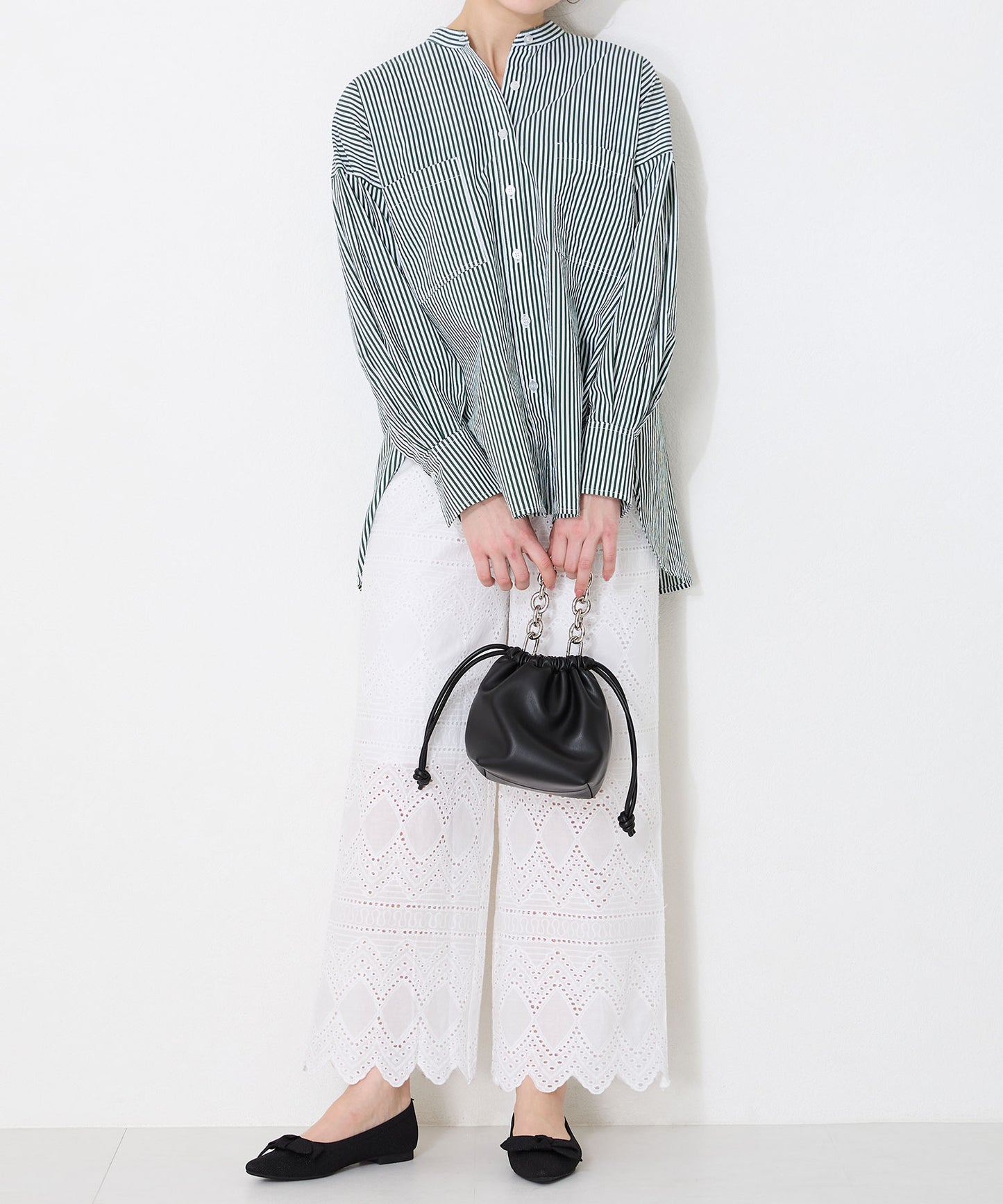 ラメニットリボンパンプス/52106