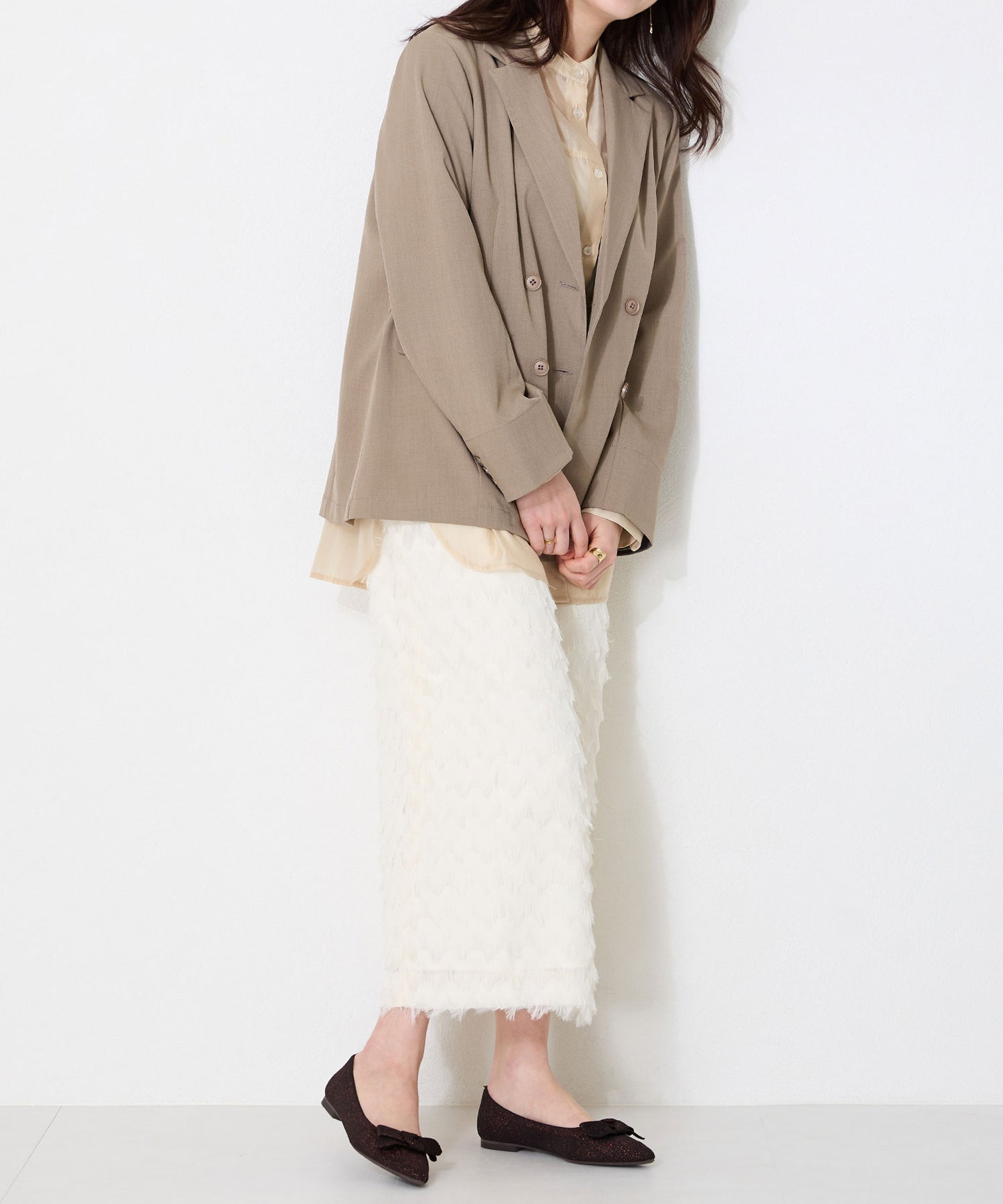 ラメニットリボンパンプス/52106