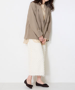 ラメニットリボンパンプス/52106