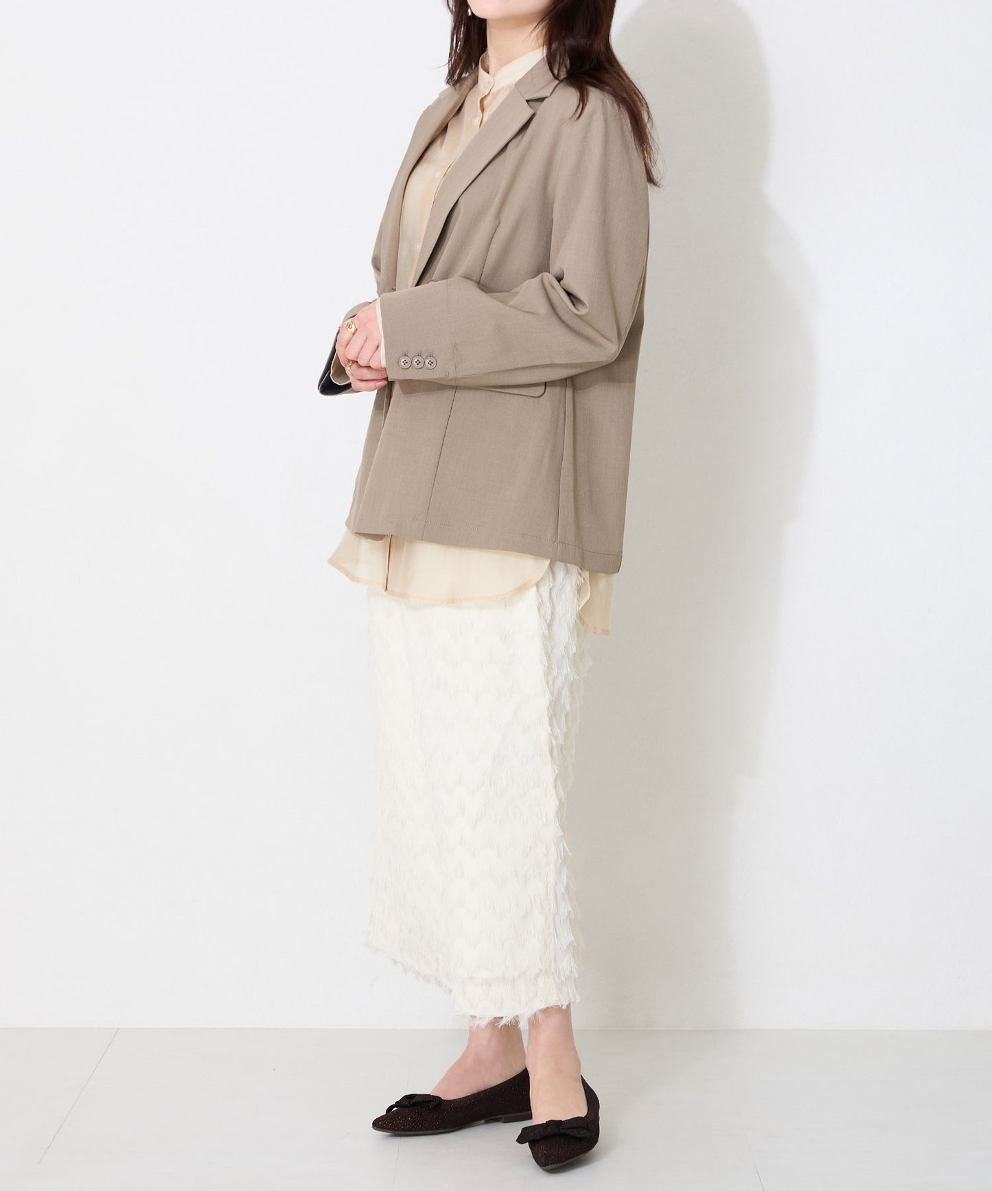 ラメニットリボンパンプス/52106