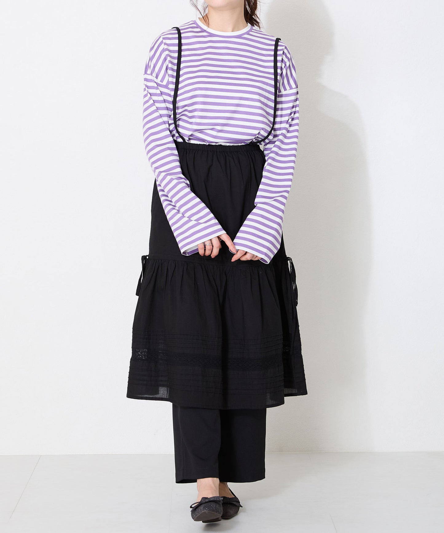 ラメニットリボンパンプス/52106