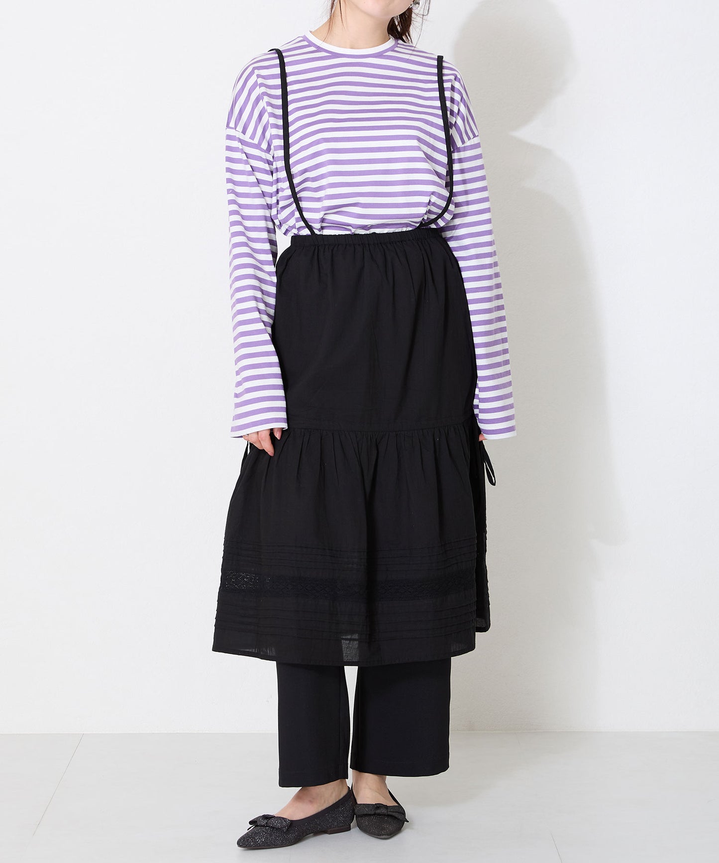 ラメニットリボンパンプス/52106