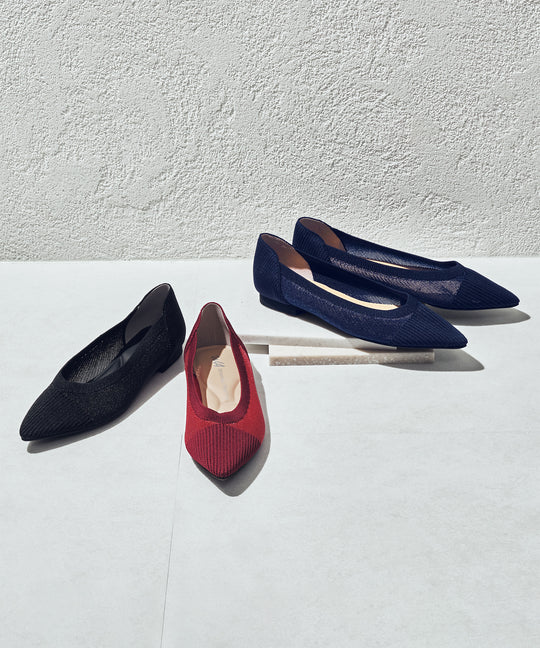 軽量シアーニットパンプス/52108