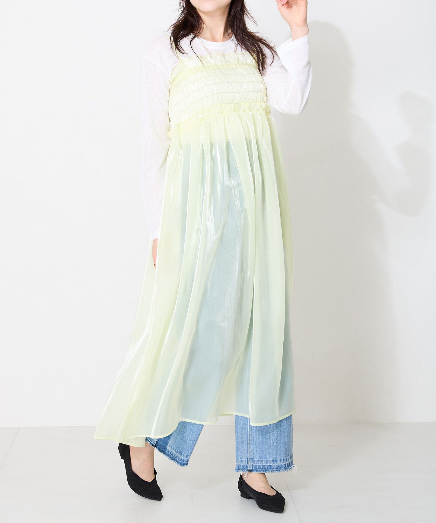 軽量シアーニットパンプス/52108