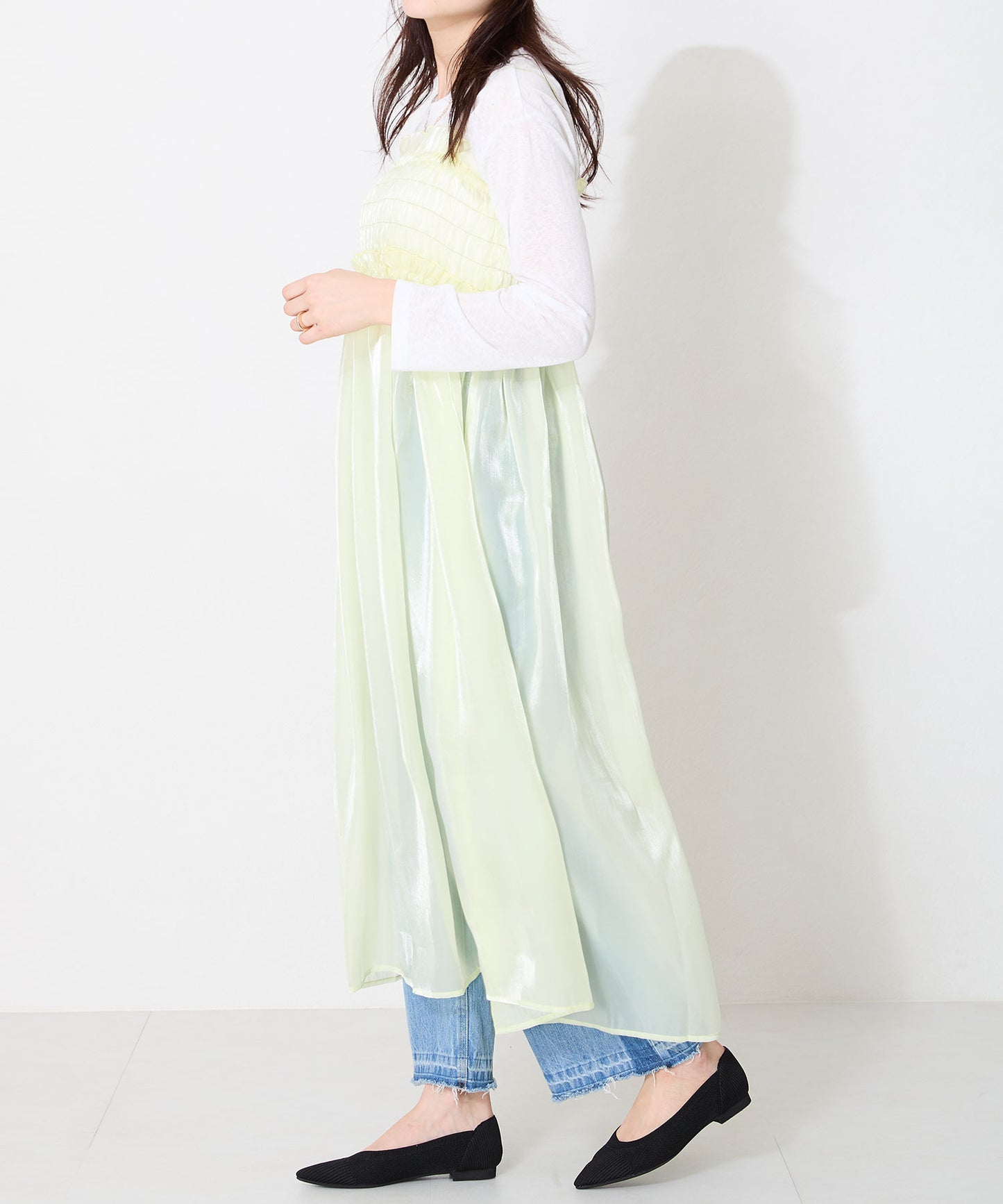 軽量シアーニットパンプス/52108