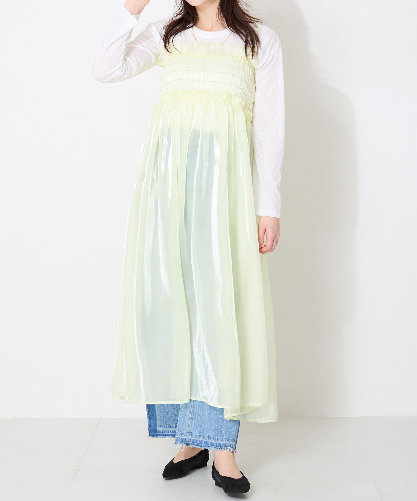 軽量シアーニットパンプス/52108