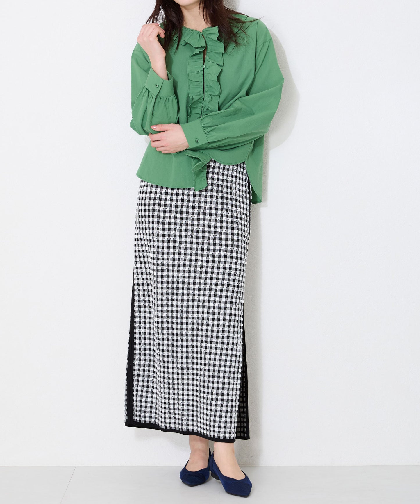 軽量シアーニットパンプス/52108