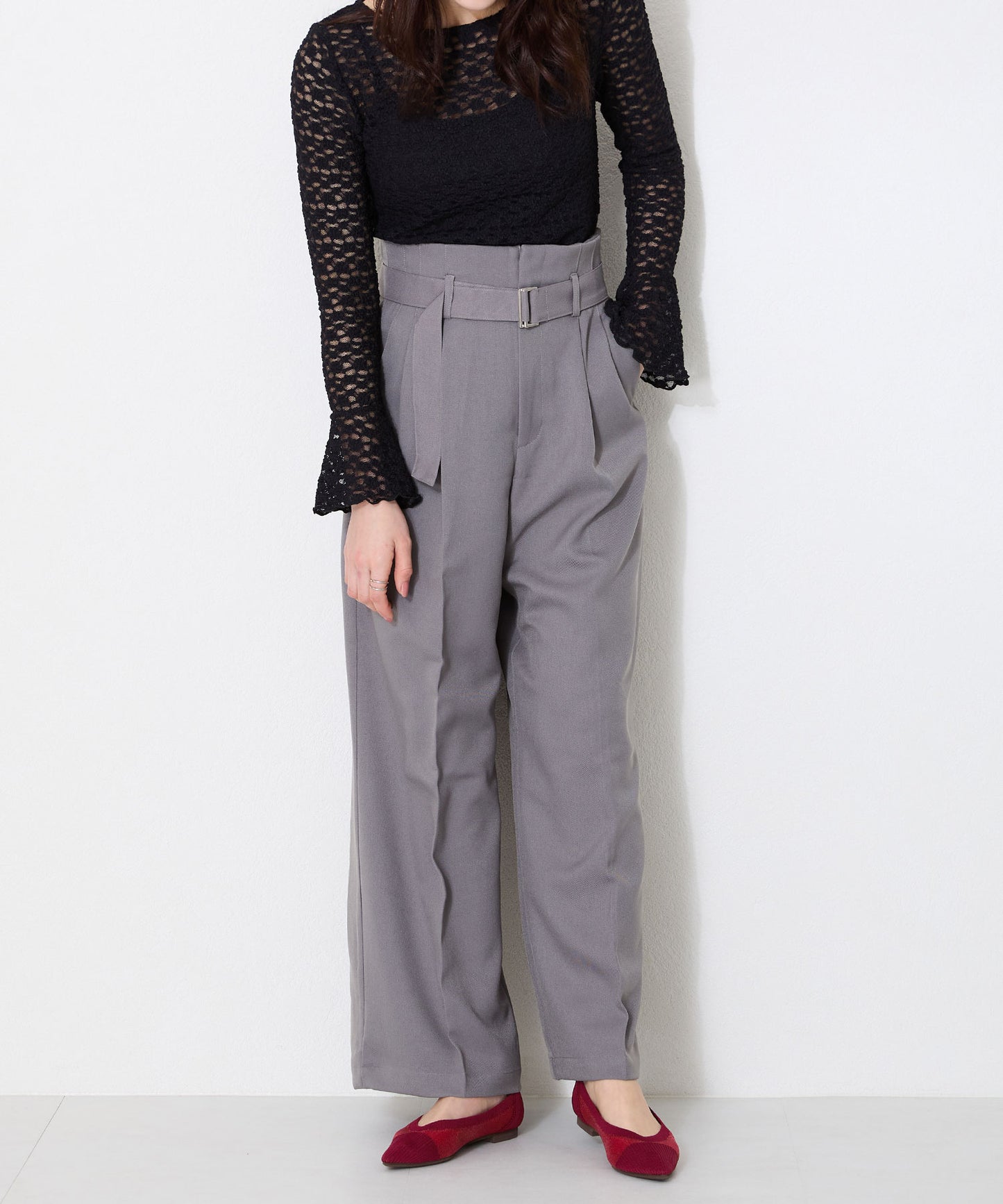 軽量シアーニットパンプス/52108