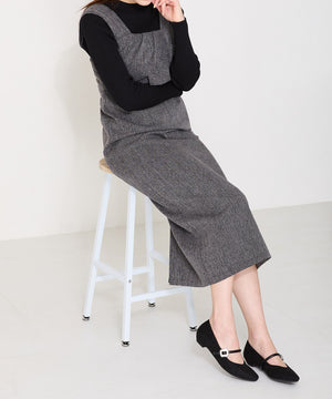 ビジューバックルストラップパンプス/52109