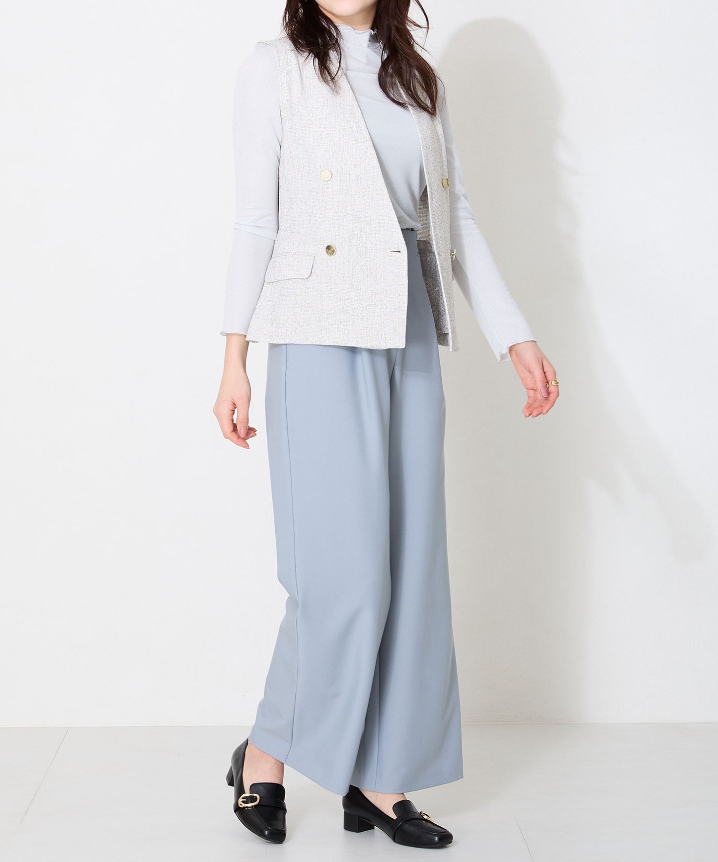 バックルベルトヒールローファー/52113