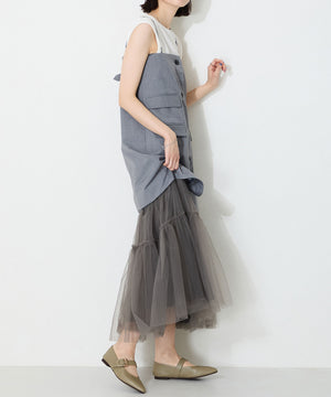 配色バックル柔らかフラットパンプス/52118