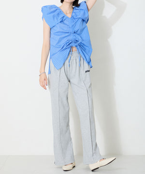 配色バックル柔らかフラットパンプス/52118