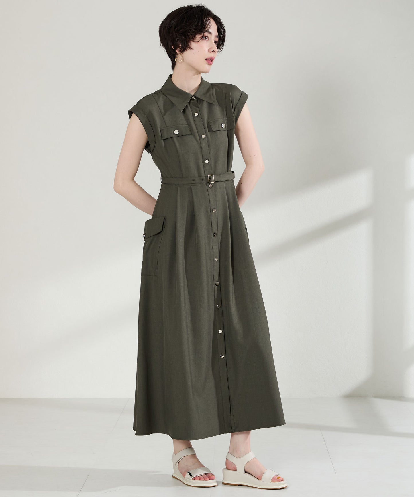 【新色追加】ワンベルトクッションウエッジサンダル/52205