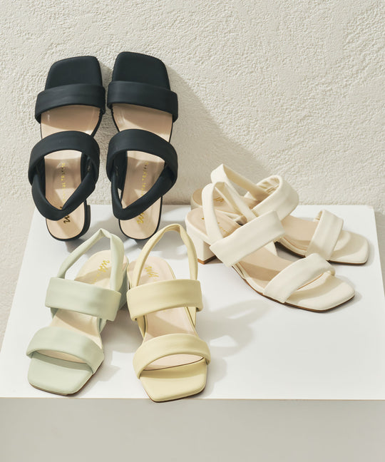 【新色追加】ソフトレザーダブルベルトサンダル/52208