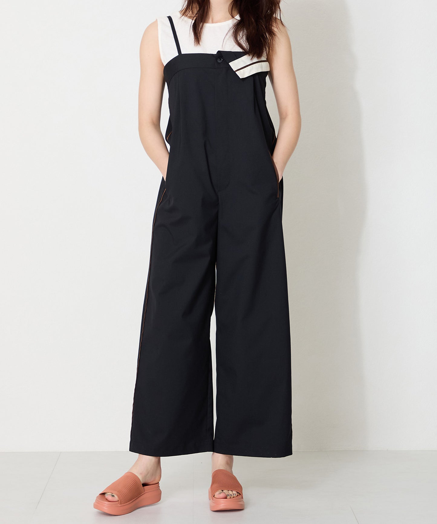 厚底ニットミュールサンダル/52215