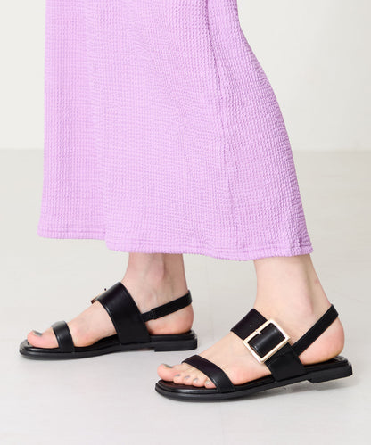 ベルトバックルフラットサンダル/52217