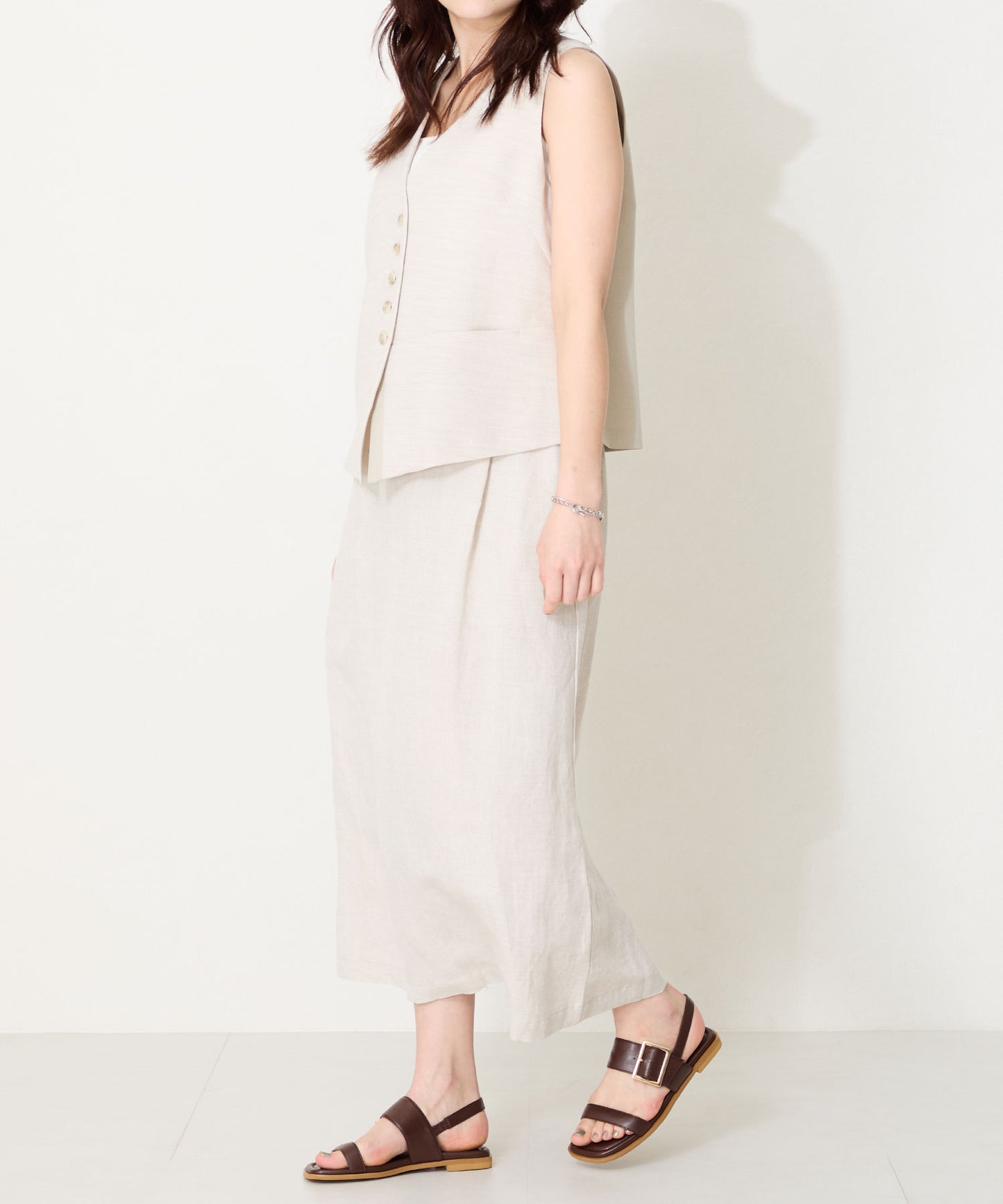 ベルトバックルフラットサンダル/52217