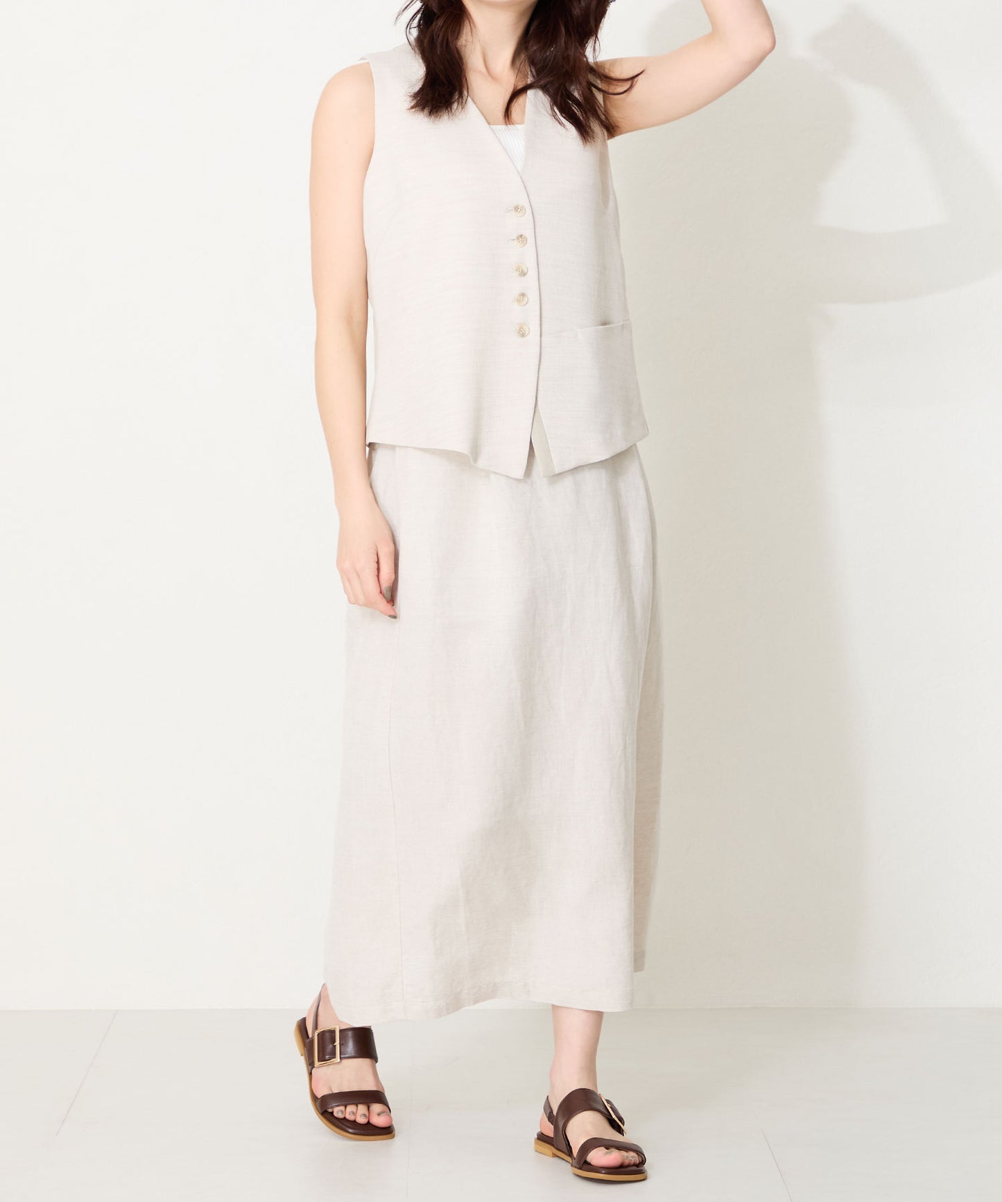 ベルトバックルフラットサンダル/52217