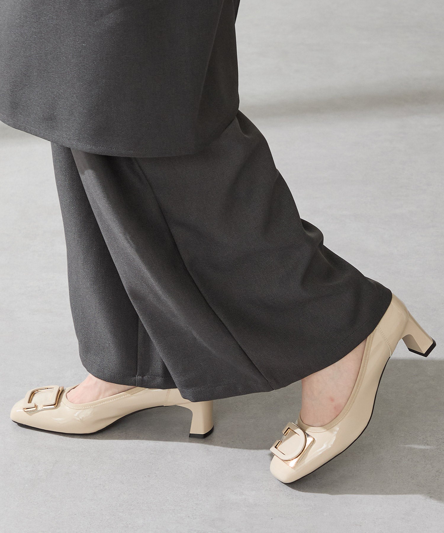 エナメル　サンダル パンプス 変形モチーフソフトエナメルパンプス/52319 – ORIENTALTRAFFIC