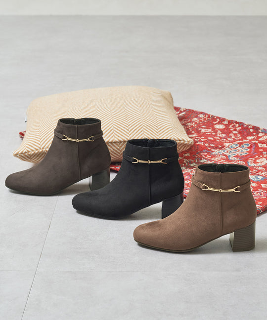 ビットモチーフショートブーツ/52403